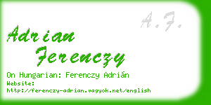 adrian ferenczy business card