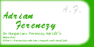 adrian ferenczy business card